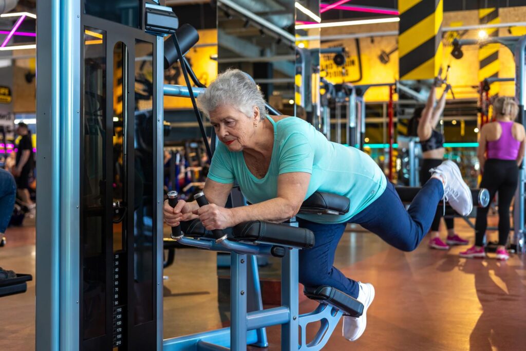 strength exercises over 50 chair squats wall pushups resistance band training older adults fitness routine