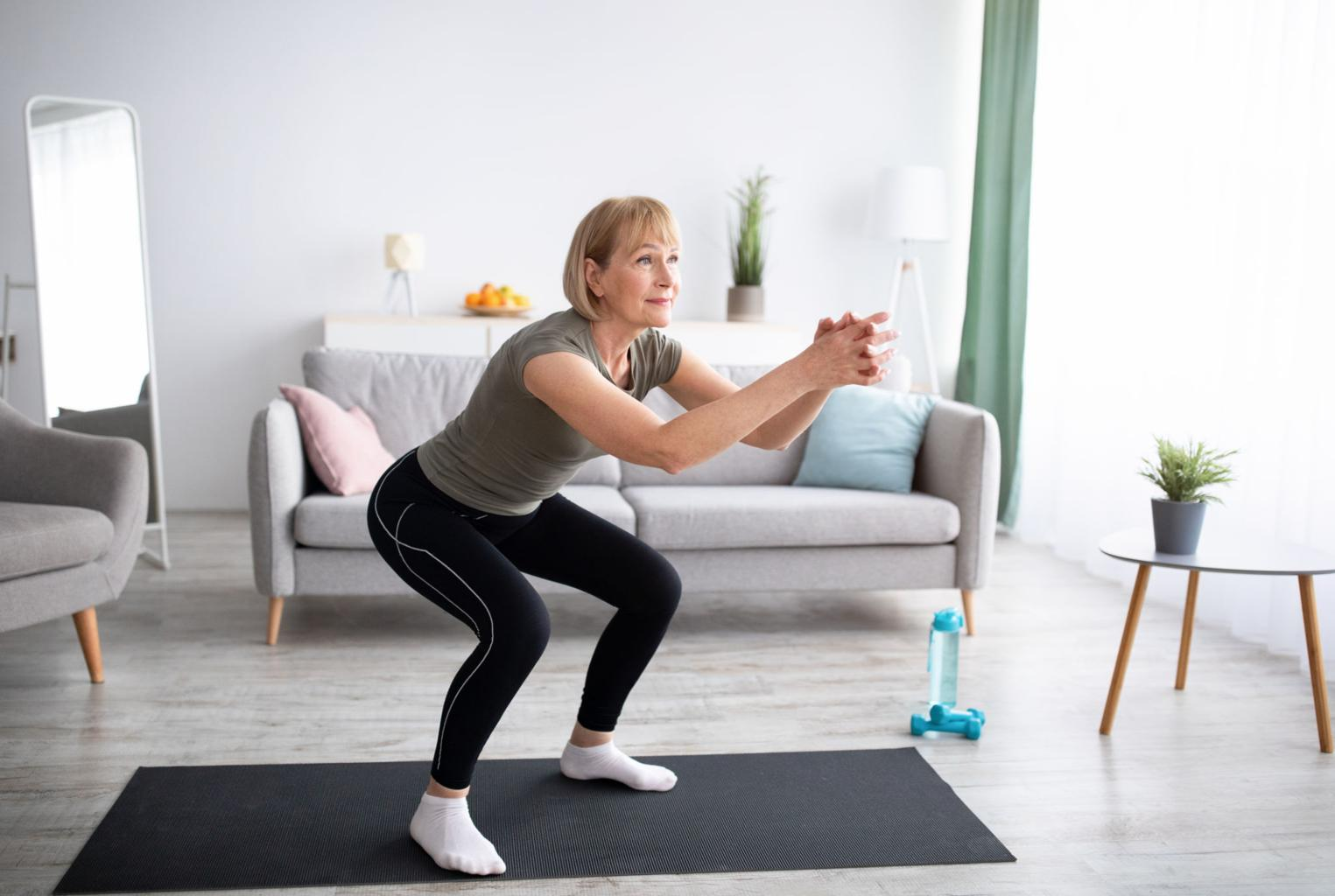 low-impact home workouts for 50 plus with bad knees gentle exercise at home