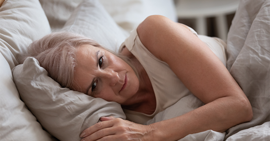 Adult over 50 experiencing sleep difficulty at night linked to magnesium deficiency