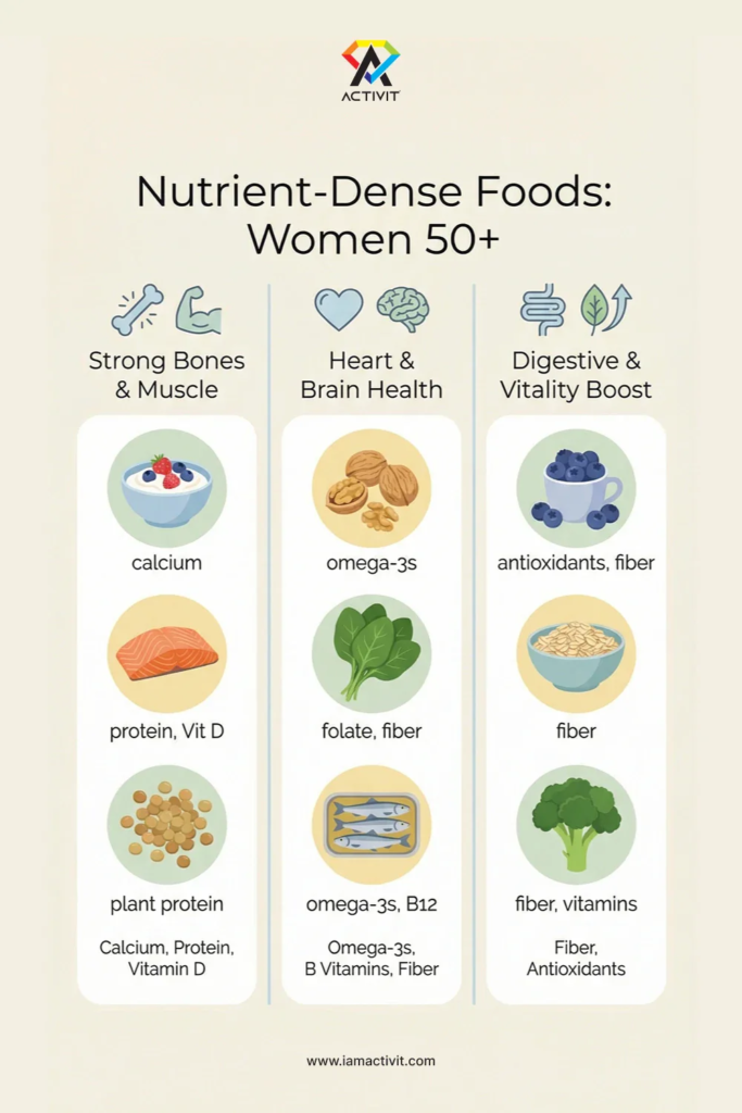 healthy superfoods supporting vitality and energy for adults over 50