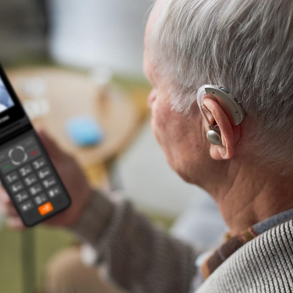 Amplified phones for seniors with hearing loss featuring louder volume, large buttons, and clear displays.