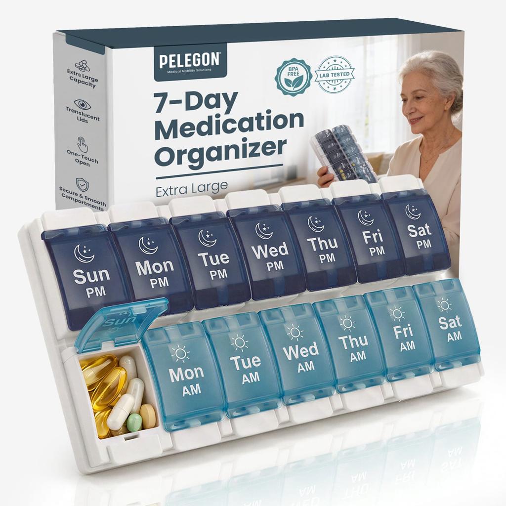 Best pill organizer for seniors with large easy-to-read compartments