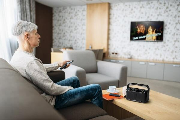 Portable speakers for seniors who struggle to hear TV audio while watching television